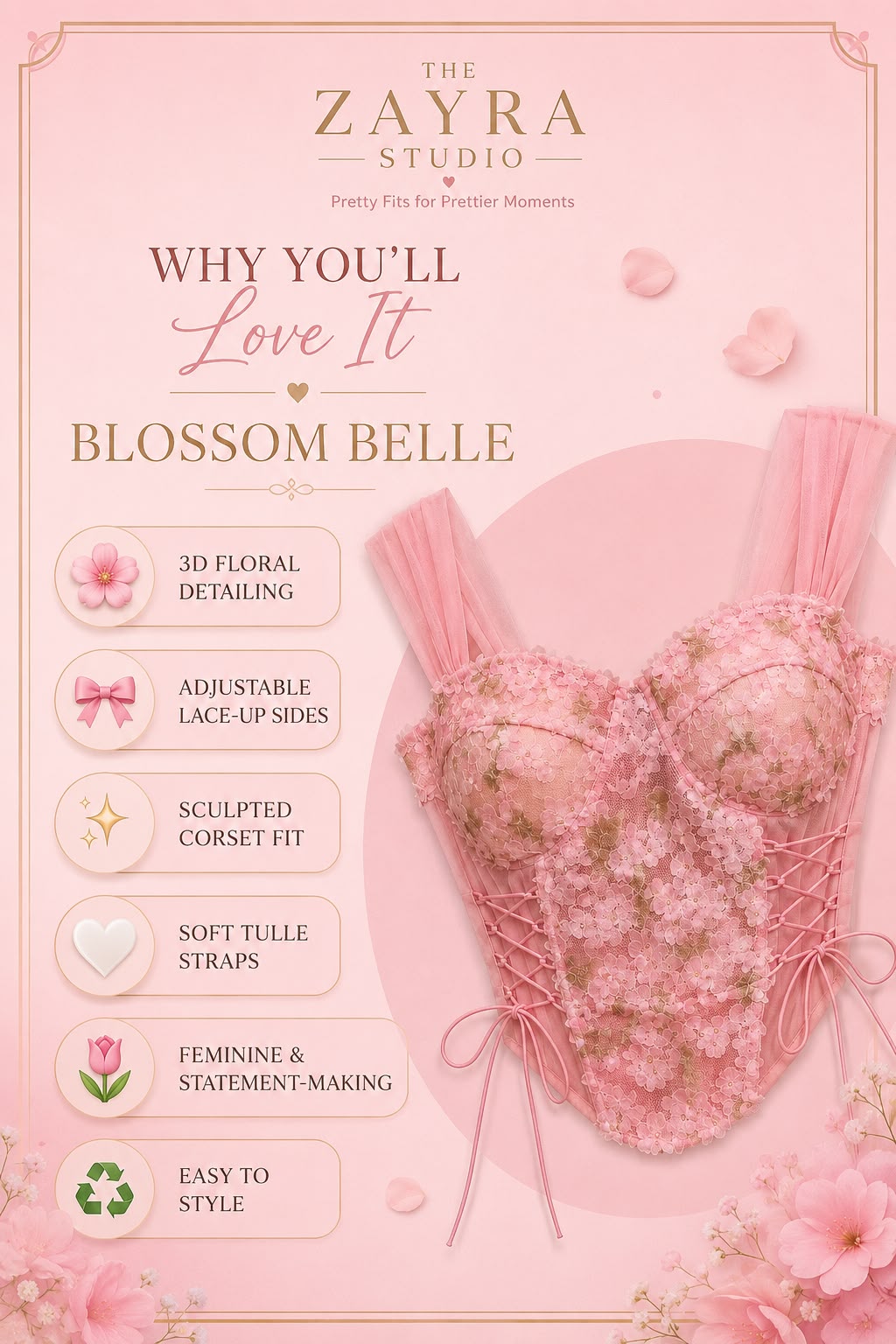 Blossom Belle Corset Top - Image 4