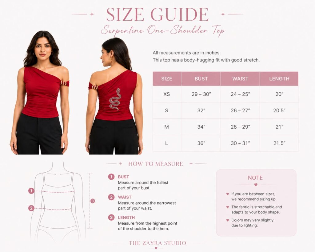 Serpentine One Shoulder Top