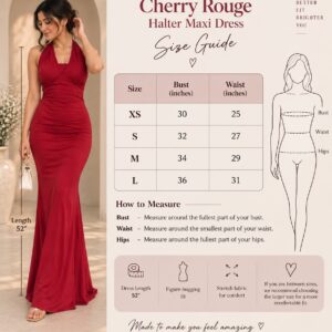 Cherry Rouge Halter Maxi Dress - Image 5