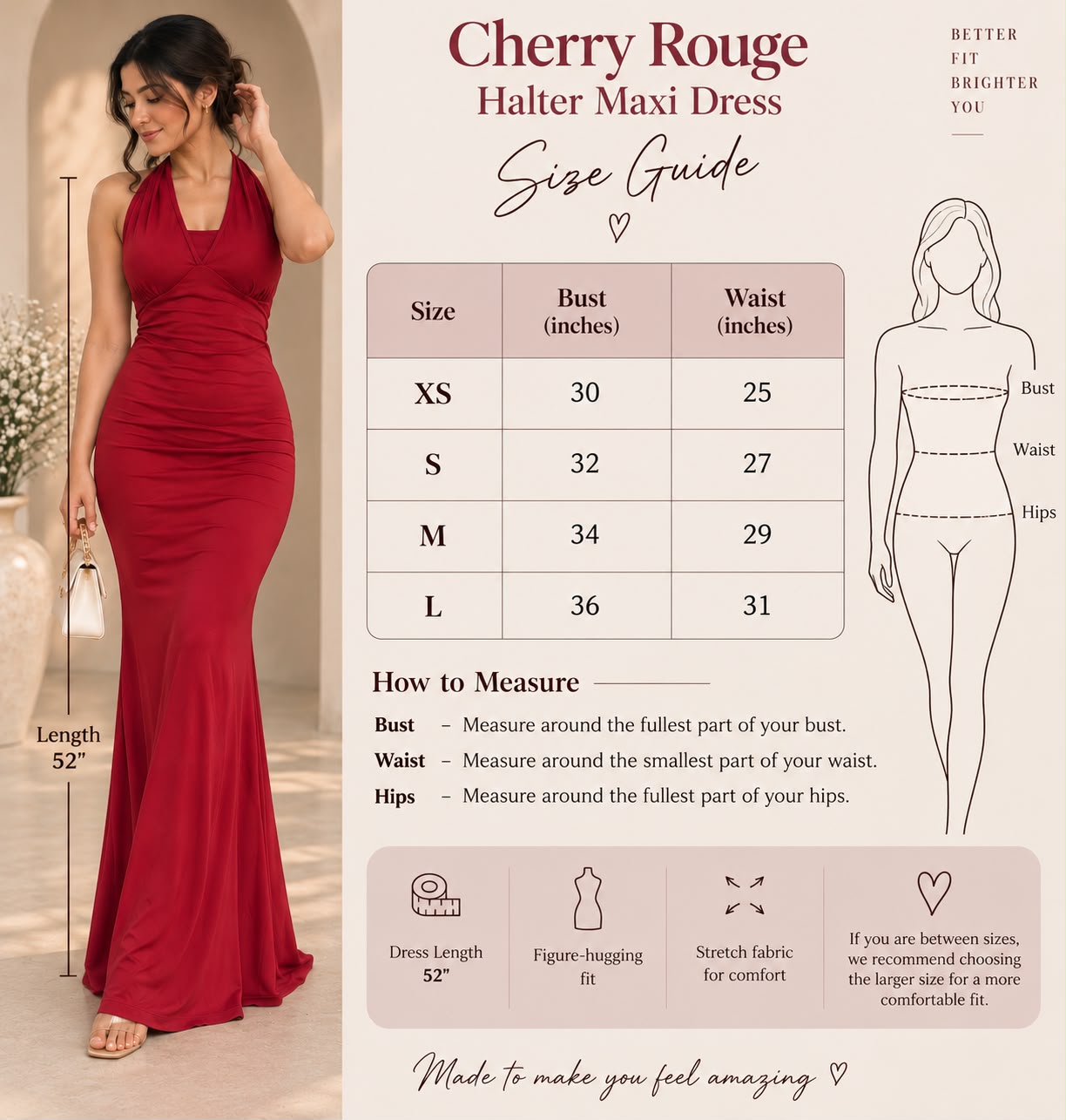 Cherry Rouge Halter Maxi Dress - Image 5