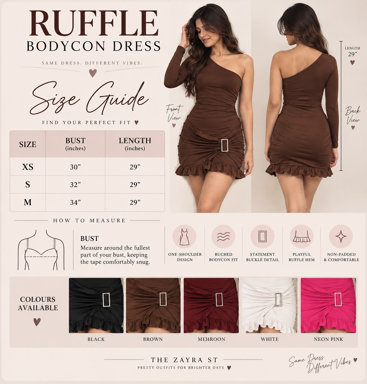 Ruffle Bodycon One Shoulder Mini - Image 17