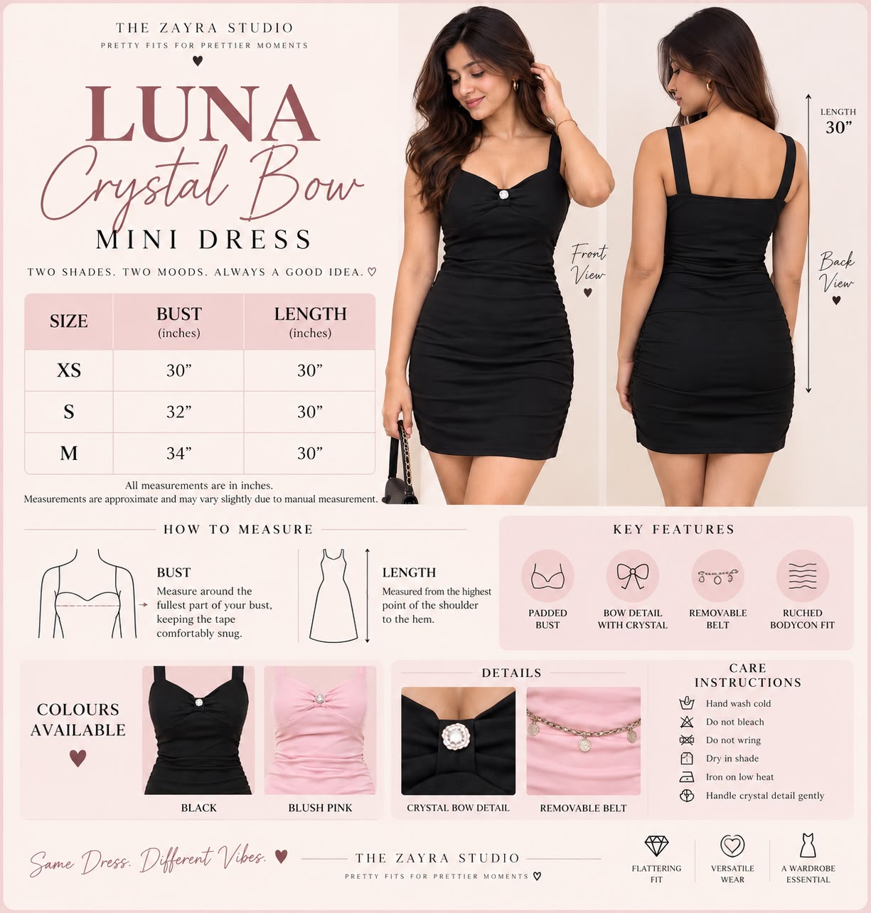 LUNA CRYSTAL BOW MINI DRESS - Image 10