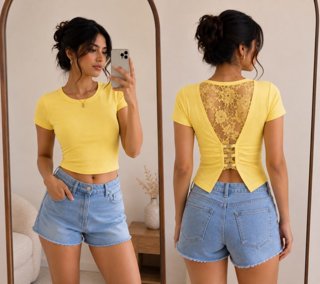 Luna Lace Back Top