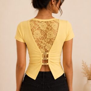 Luna Lace Back Top - Image 1