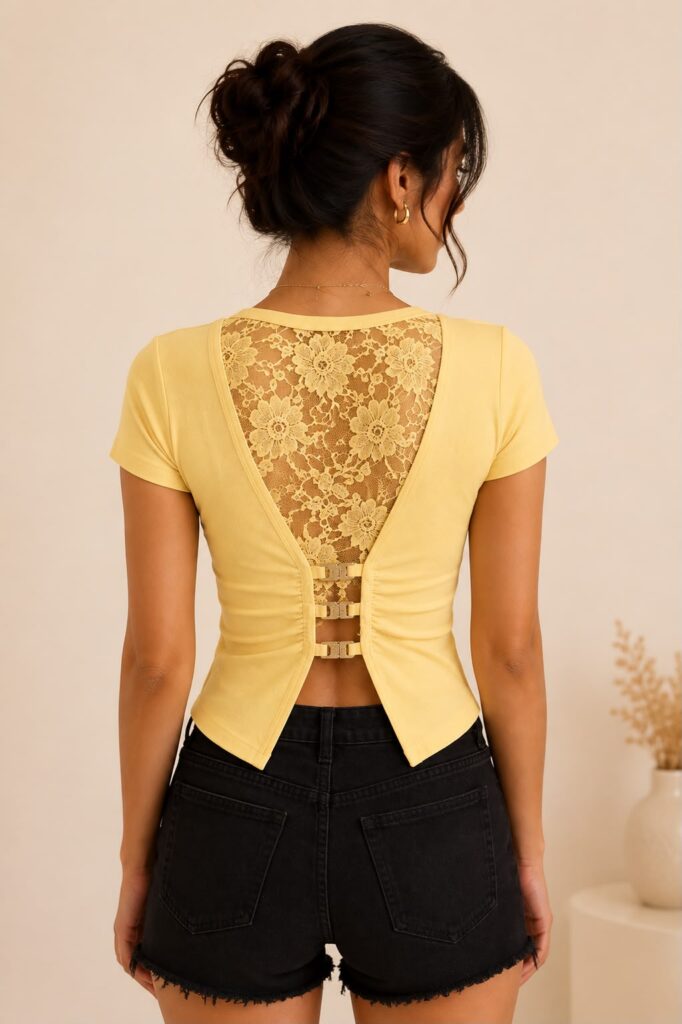 Luna Lace Back Top