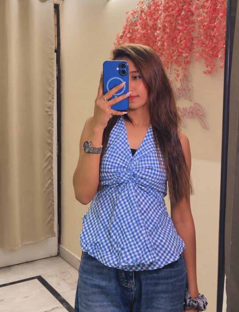 Blue Halter Top