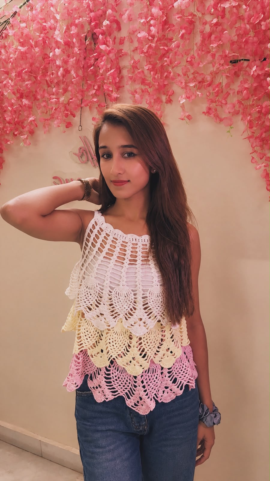 Tricolor Crochet Top - Image 2