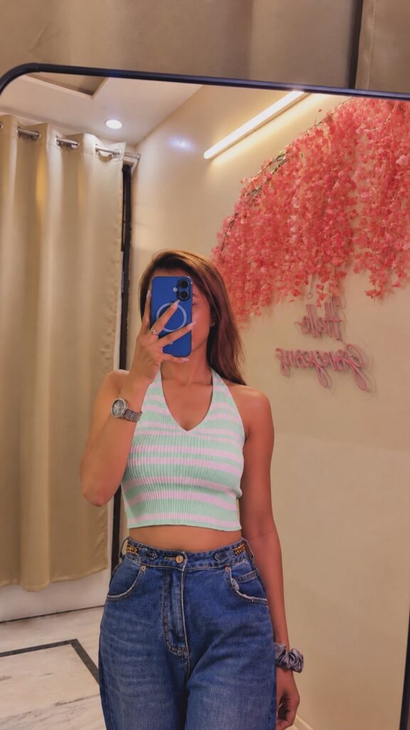Mint Striped Halter Top