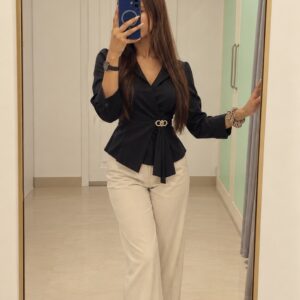 Noirea Waist Cinch Shirt - Image 1