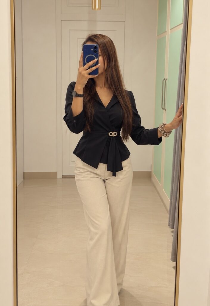 Noirea Waist Cinch Shirt