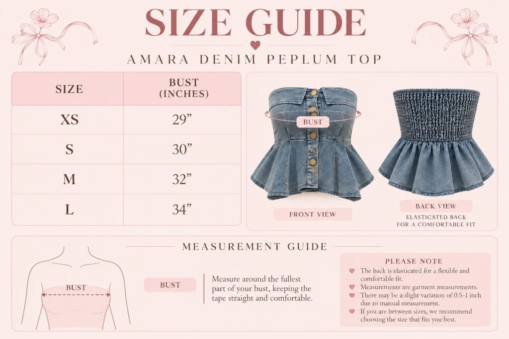 Denim Peplum Top