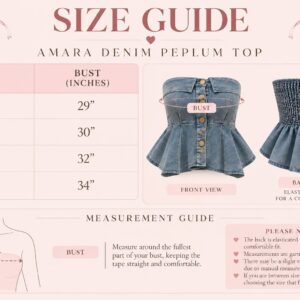 Denim Peplum Top - Image 6