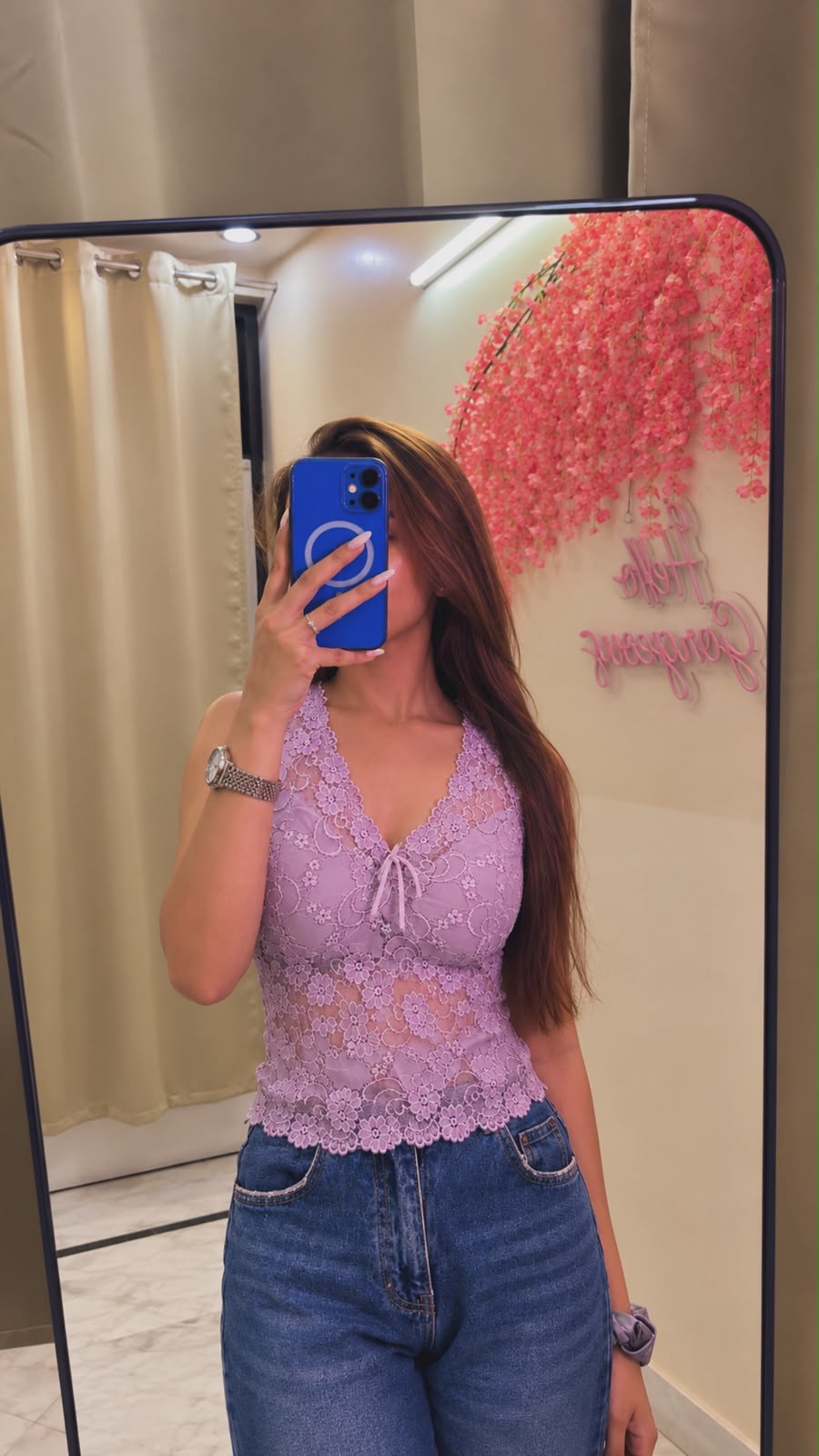 Lavender Lace Top - Image 2