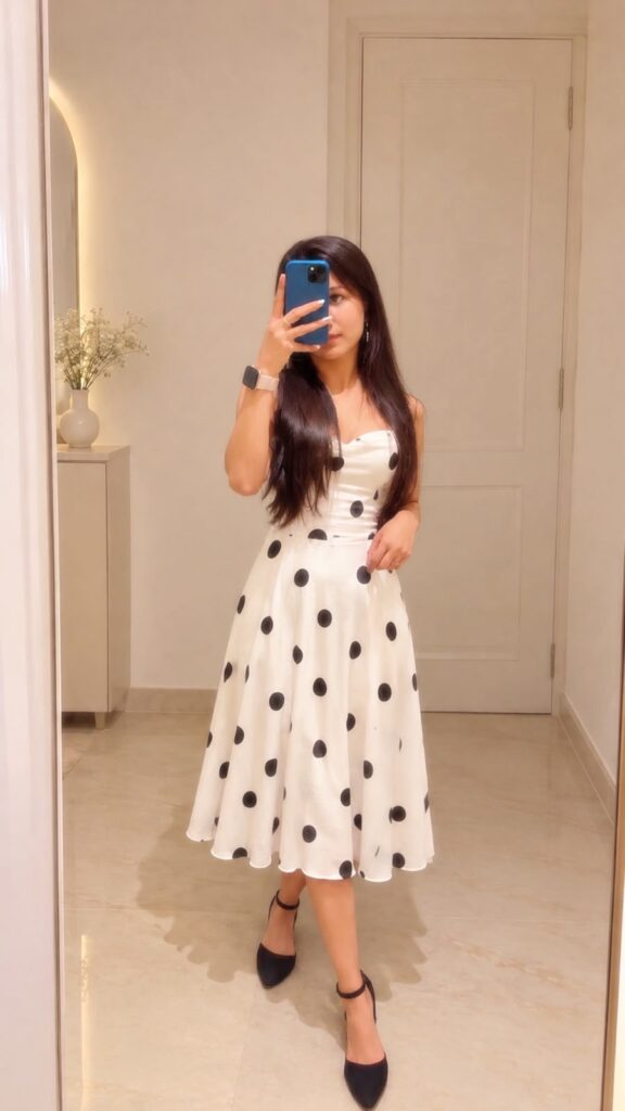 Polka Delia Midi Dress