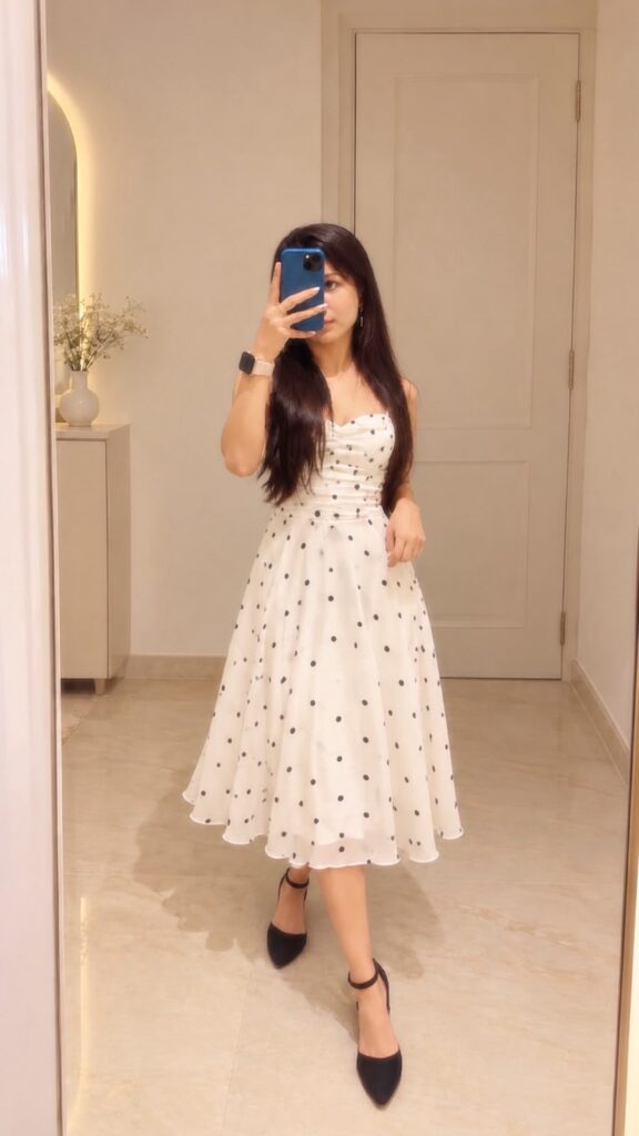 Polka Delia Midi Dress