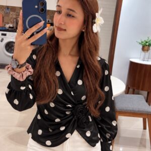 Polka Wrap Rose Shirt - Image 2